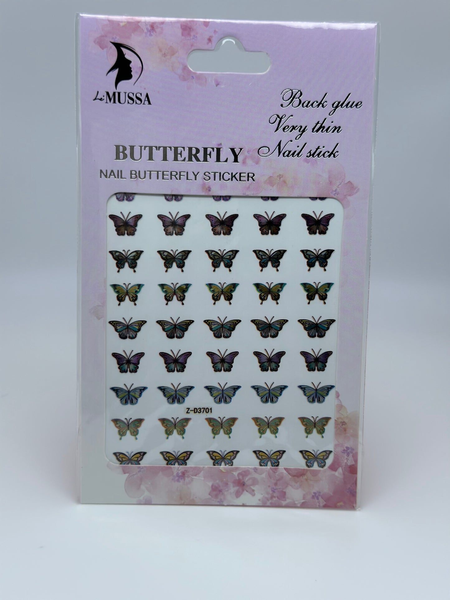 Stickers Nail butterfly colors